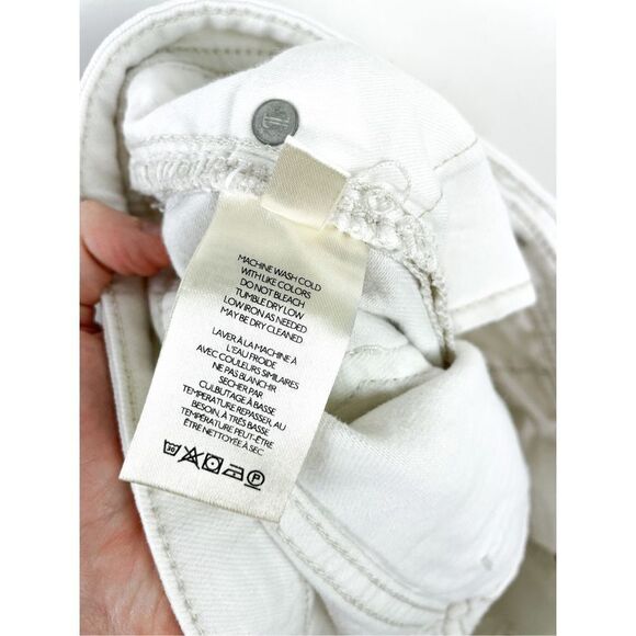 Pilcro and The Letterpress Anthropologie White Crop SLIM BOYFRIEND Distressed Je - Picture 14 of 16